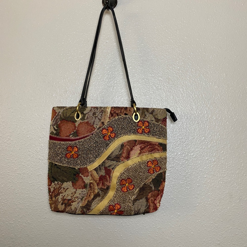 Bueno Beaded Tapestry Tote Shoulder Bag Whimsygoth Bohemian Festival Witchy Boho